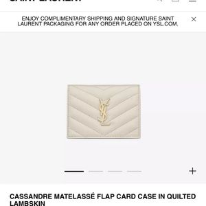 Saint Laurent Cassandre Matelasse Flap card case